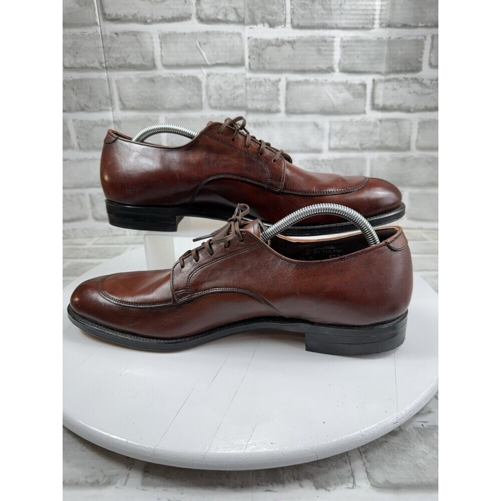 Foot-So-Port Supreme VINTAGE Men’s 12.5 Brown Leather Classic Derby Shoes NEW - Picture 4 of 14